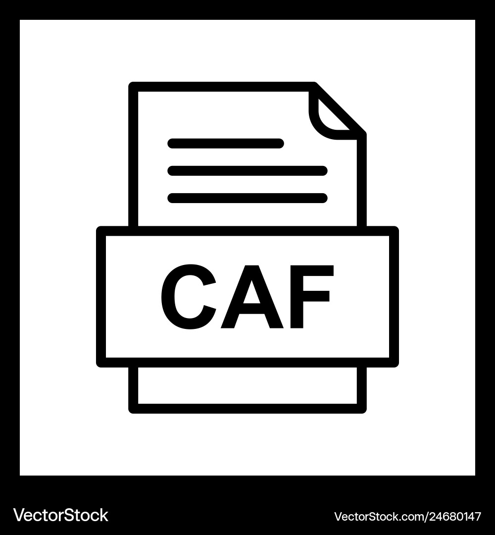 Caf file document icon Vector Image