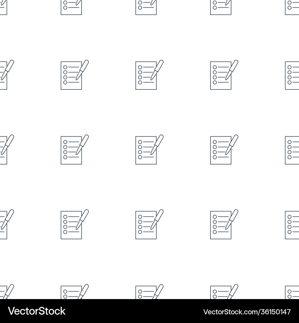 Check list icon pattern seamless white background vector image