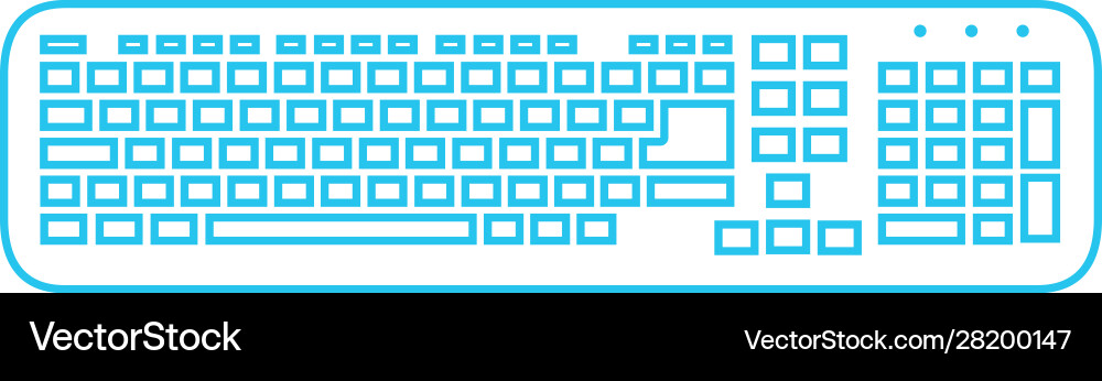 Computer hardware keyboard isolated icon vector image