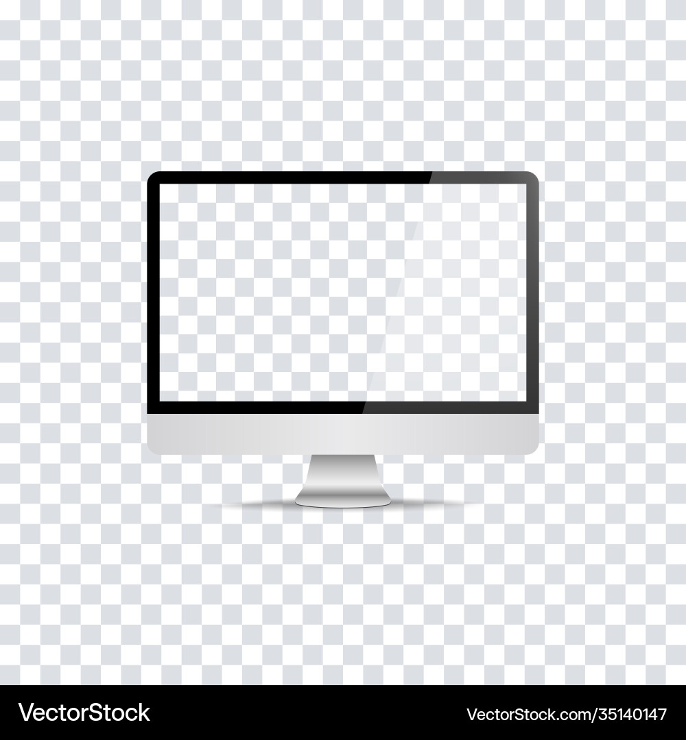 Computer momitor in realistic design isolated Computer momitor in realistic design isolated Vector Image