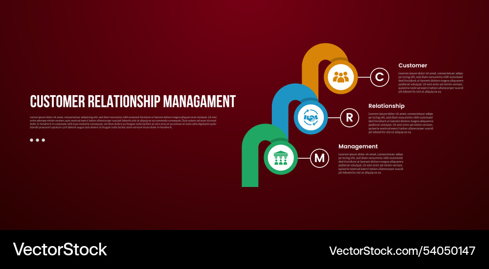 Crm infographic template with circle and round Crm infographic template with circle and round vector image