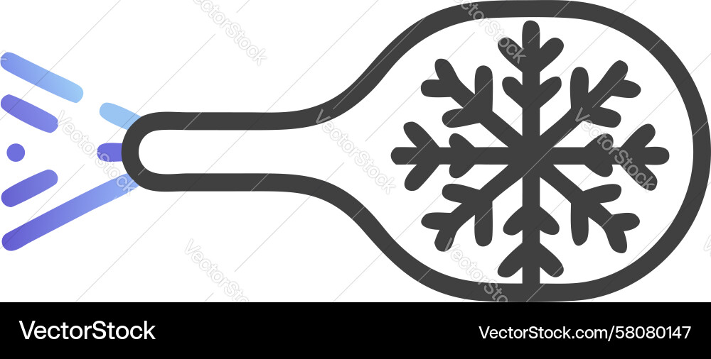 Cryogenic Flask with Snowflake Vector Image
