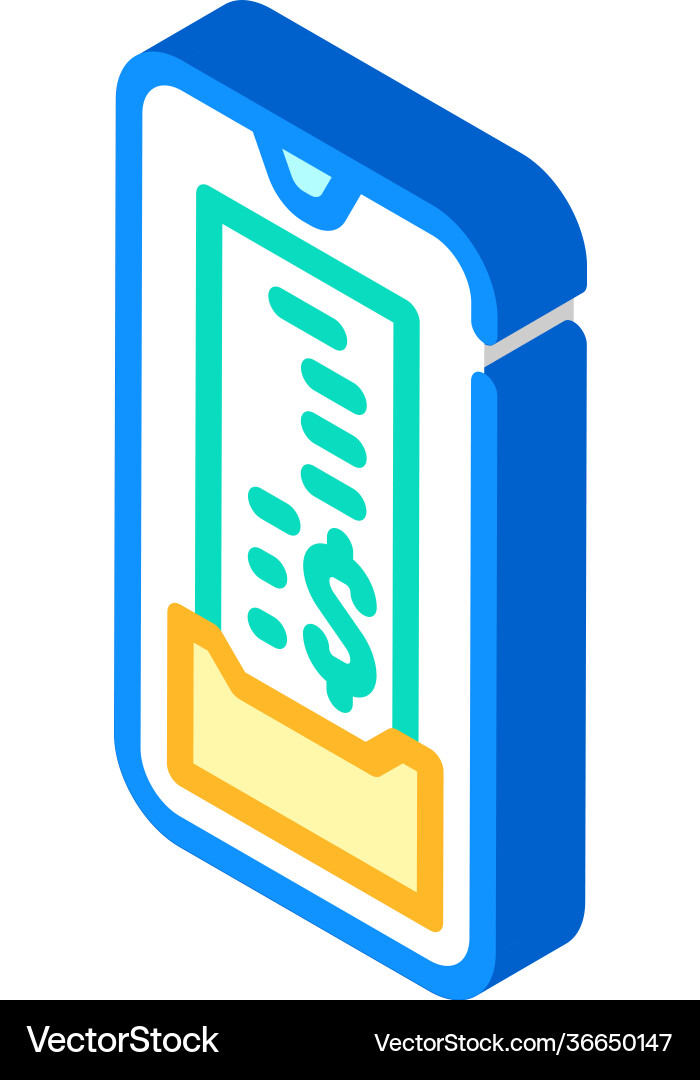 Digital check isometric icon vector image