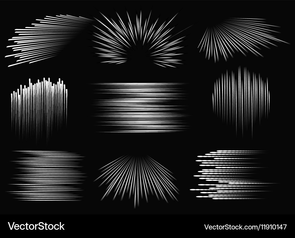 Dynamic Speed Lines - Abstract Motion vector image