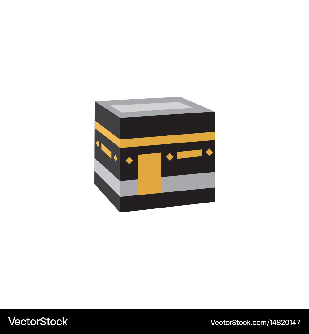 Flat kaaba element of vector image