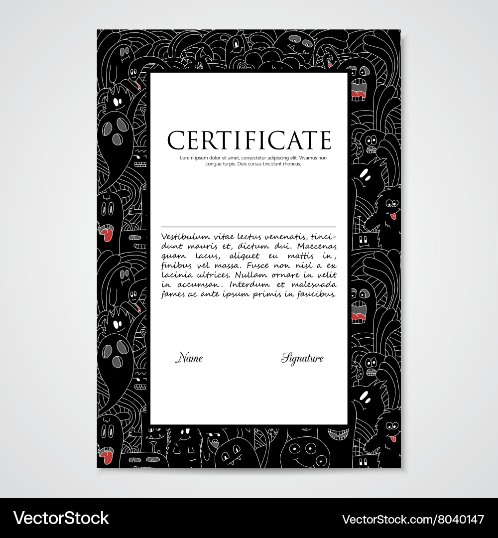 Graphic design template document with abstract vector image