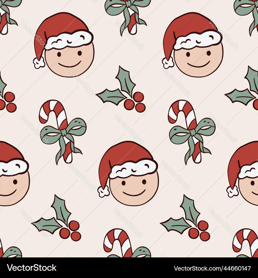 Groovy pattern with christmas elements Groovy pattern with christmas elements vector image