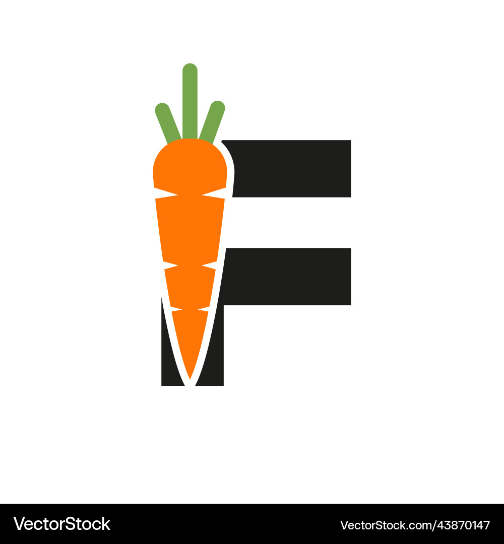 Initial letter f carrot icon design template Initial letter f carrot icon design template Vector Image