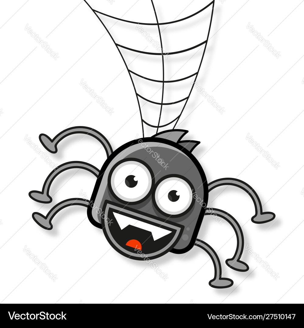 Isolated spooky spider web in a fun way Isolated spooky spider web in a fun way vector image