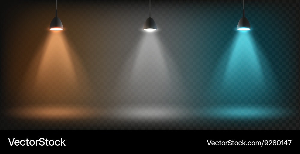 Lamp lights the light from lantern Vector Image