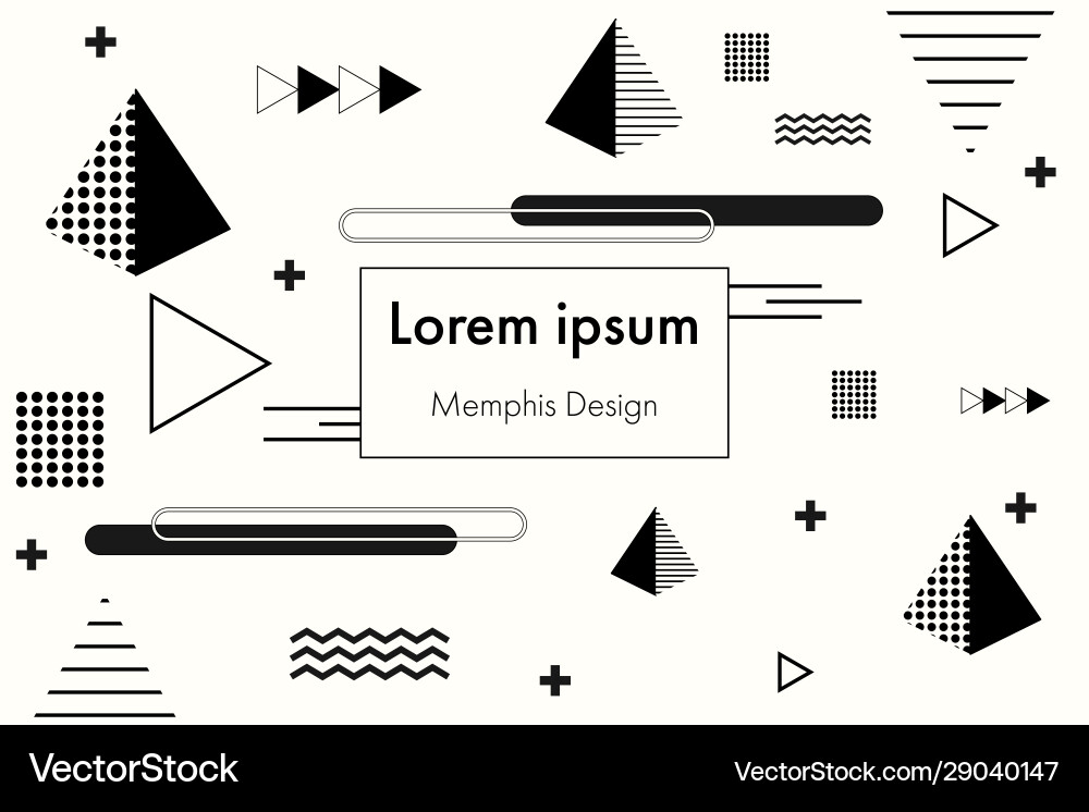 Memphis style geometric element background Memphis style geometric element background vector image