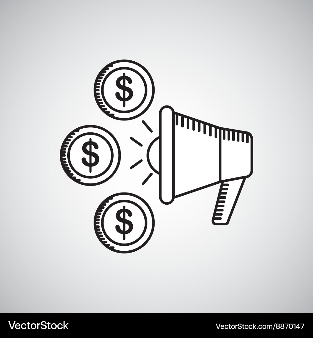 Message with megafono design vector image