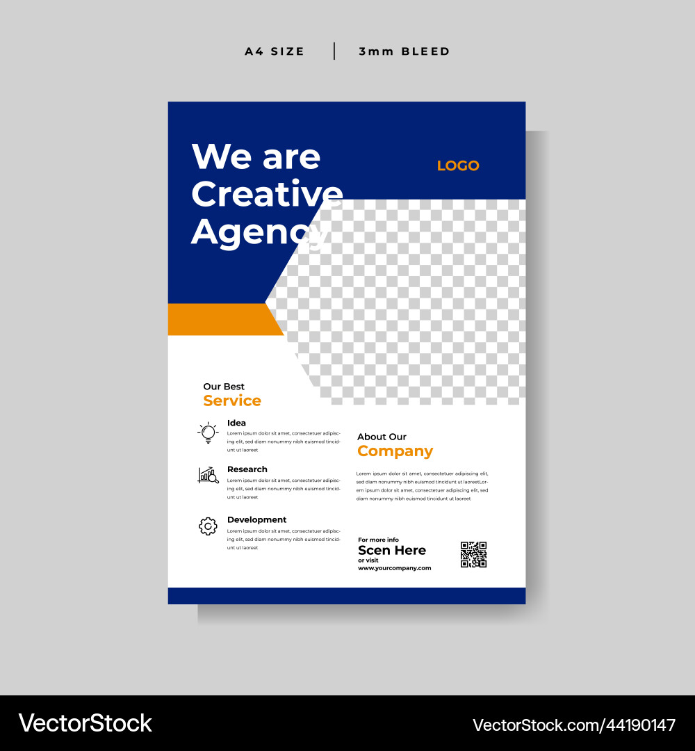 Modern business flyer template Modern business flyer template vector image