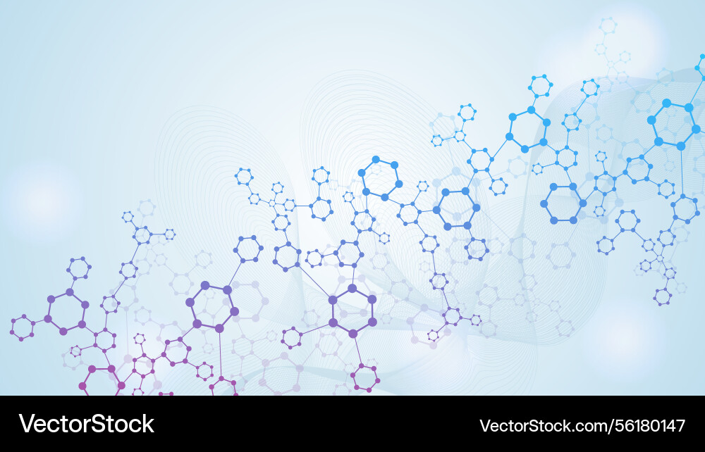 Modern scientific background with hexagons lines Modern scientific background with hexagons lines vector image