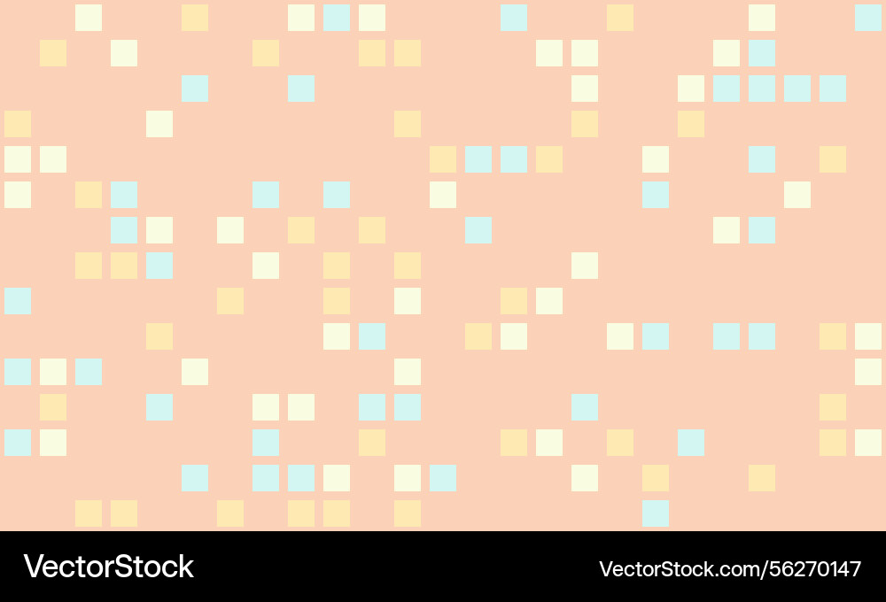 Pastel square pixel pattern a soft minimalist vector image