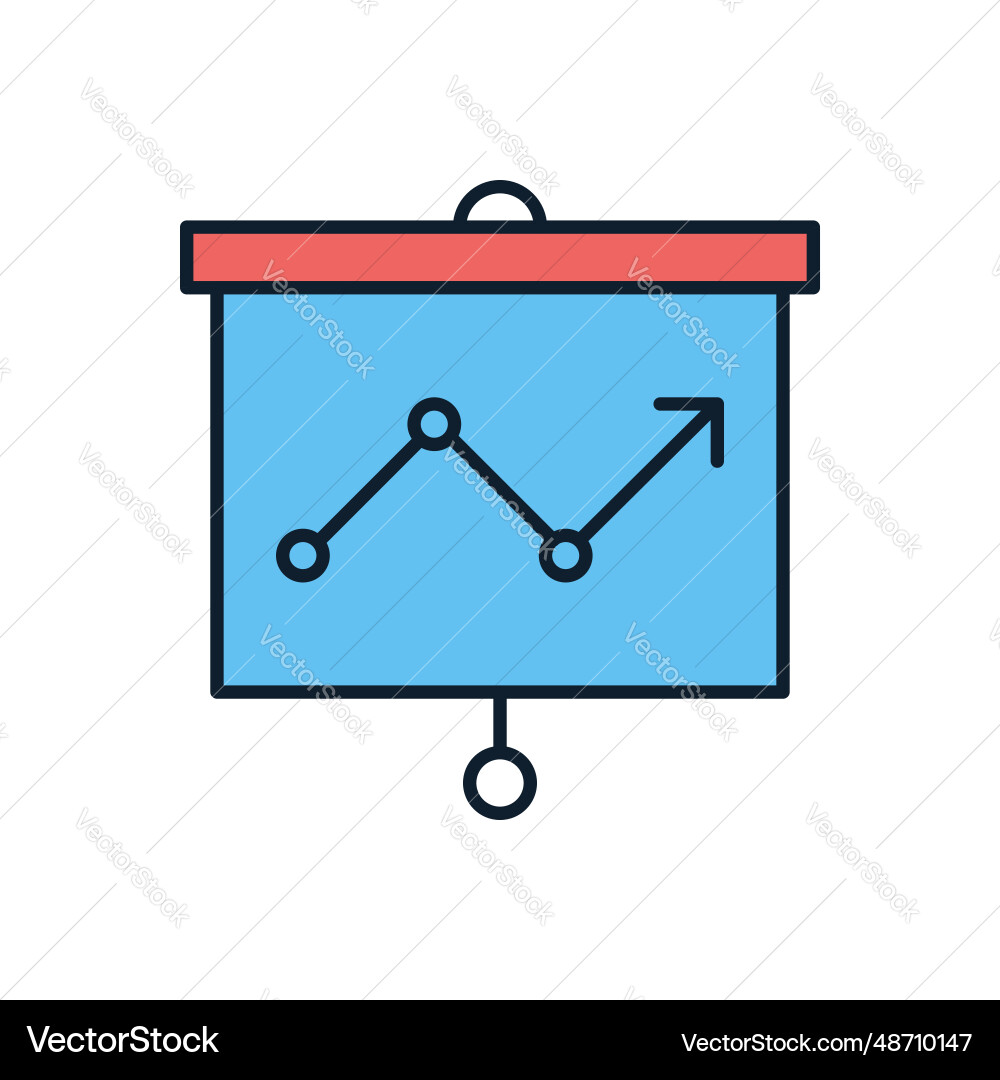 Presentation bilboard related icon vector image