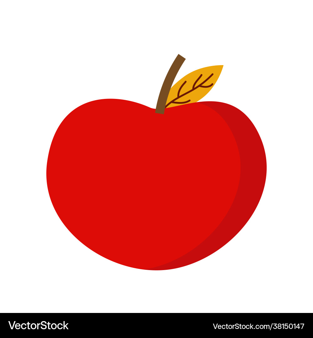 Red apple on a white background for use in web Red apple on a white background for use in web vector image