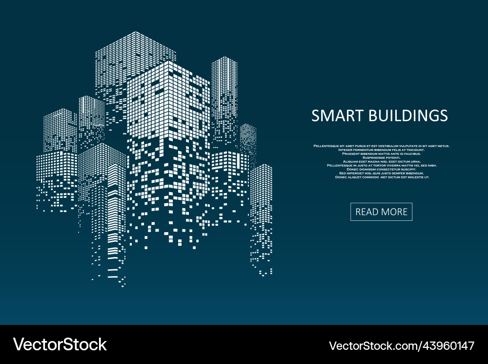 Smart building concept design Smart building concept design vector image