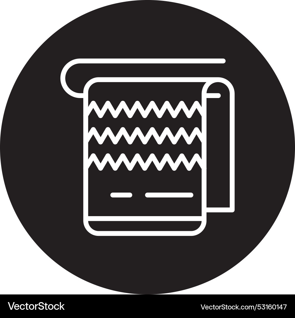 Towel line inverted icon Vector Image