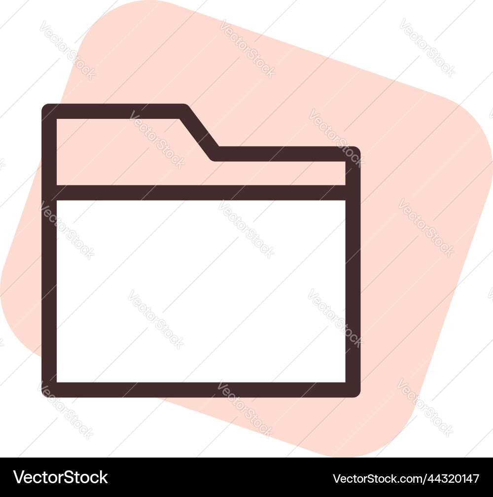 Ui folder storage on white background Vector Image