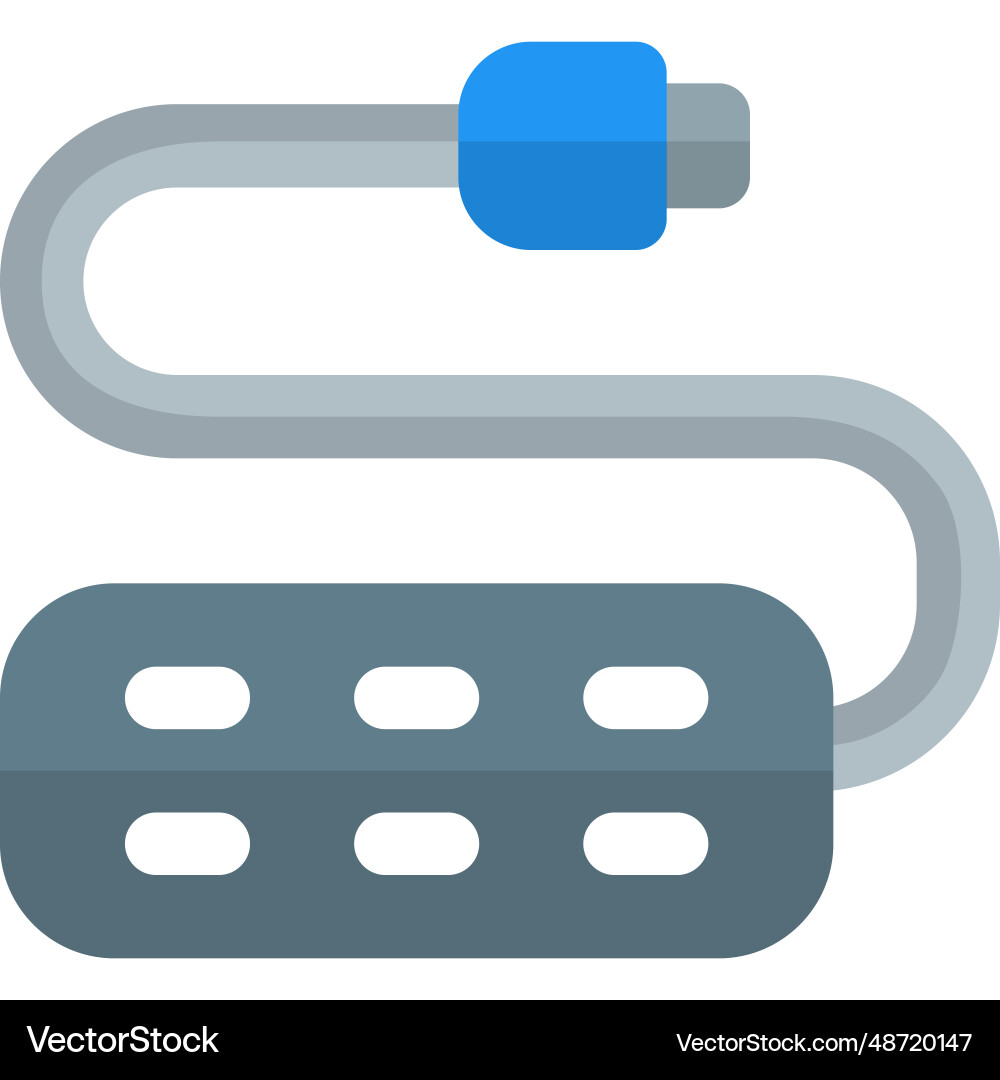 Usb socket connection isolated on white background vector image