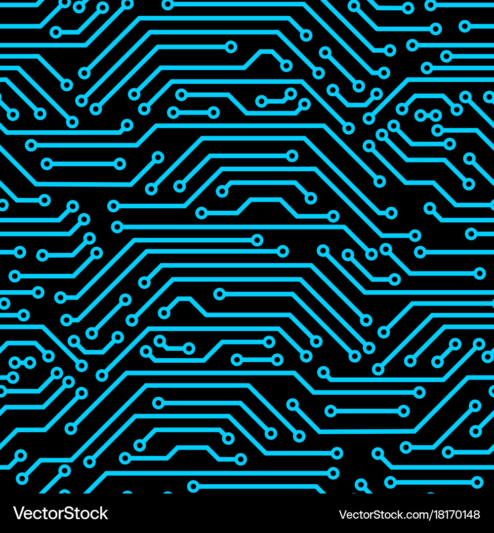 Circuit Board Seamless Pattern vector image
