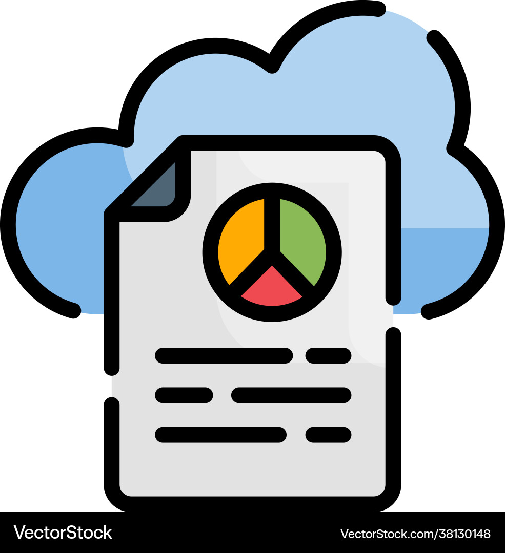 Cloud data analytics style Cloud data analytics style vector image