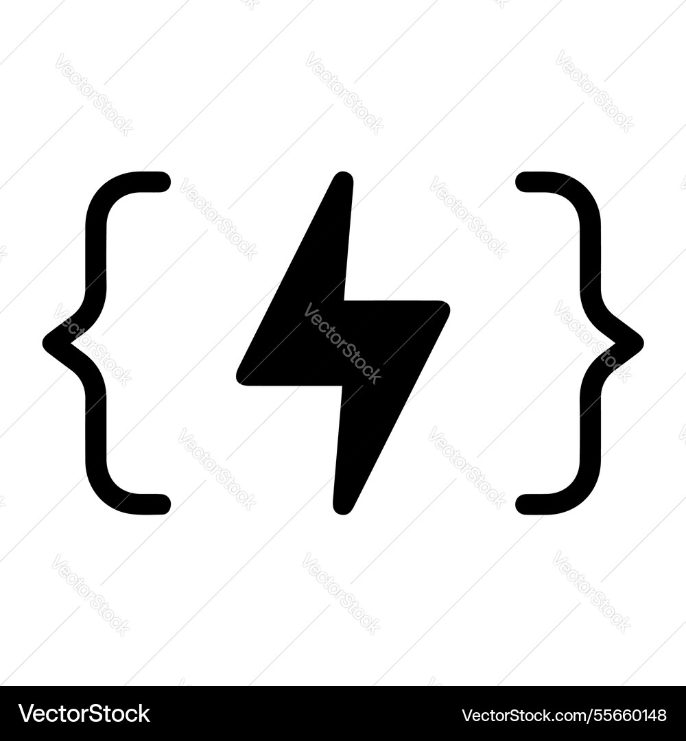 General programming syntax icon vector image