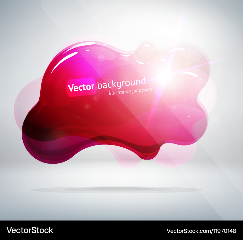 Glossy Pink Blob Background Vector Image