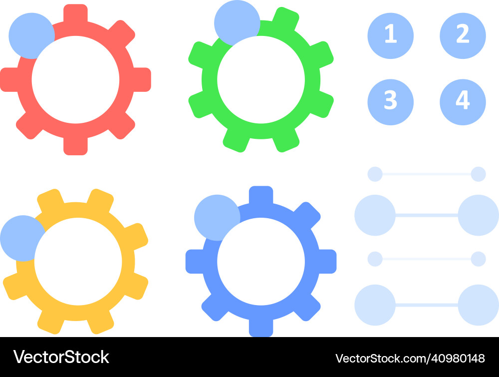 Mechanism part infographic chart design element Mechanism part infographic chart design element vector image