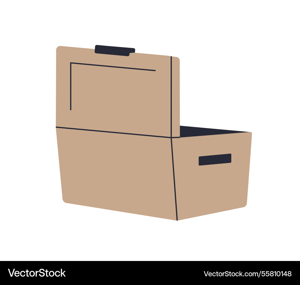 Open toolbox empty storage container portable Open toolbox empty storage container portable vector image