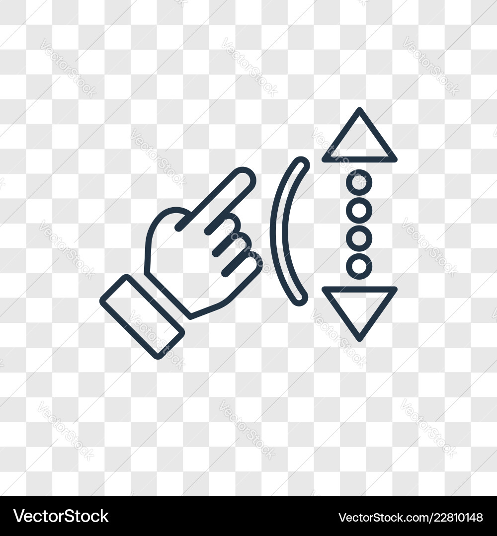 Scroll concept linear icon isolated Scroll concept linear icon isolated vector image