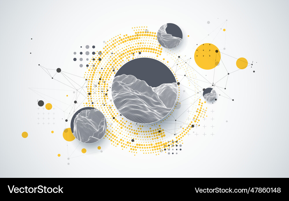 Trendy abstract wireframe background modern Vector Image