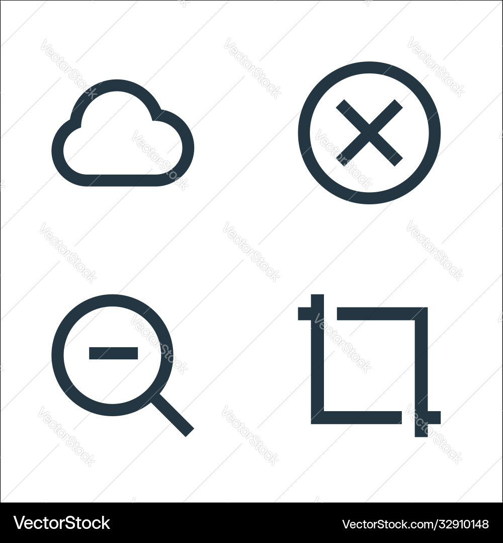 User interface line icons linear set quality User interface line icons linear set quality Vector Image