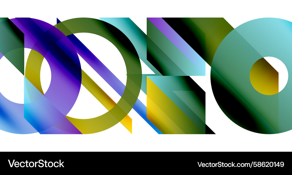 Abstract composition overlapping colorful shapes Abstract composition overlapping colorful shapes Vector Image