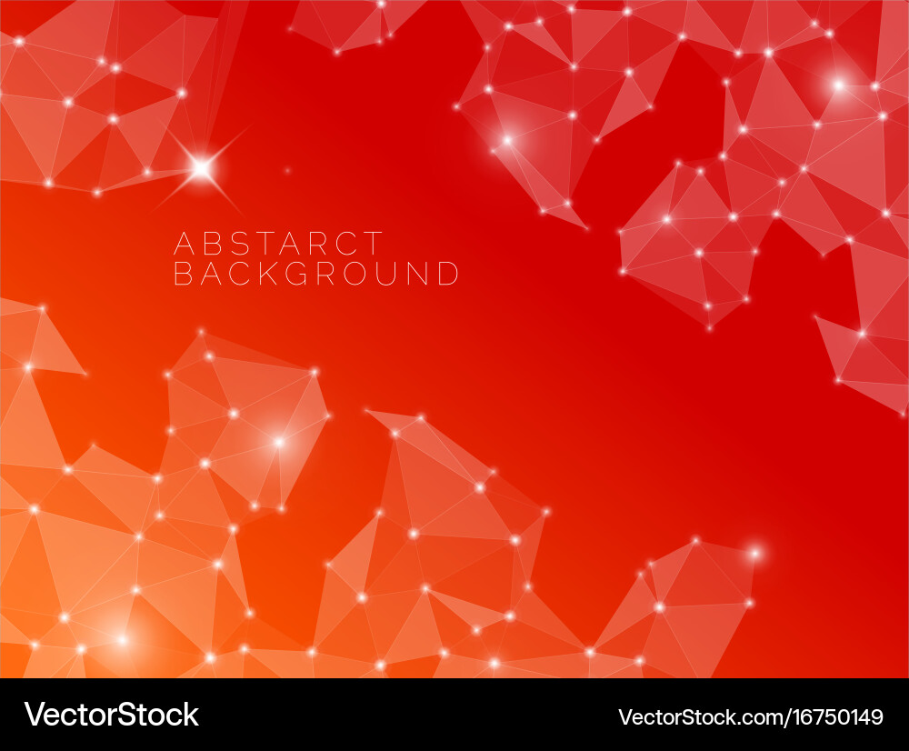 Abstract red background made from triangles vector image