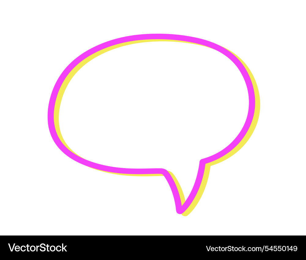 Chat speech bubble message text cloud shape Chat speech bubble message text cloud shape vector image
