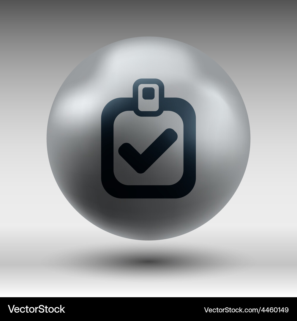 Checkmark icon test form mark tick check vector image