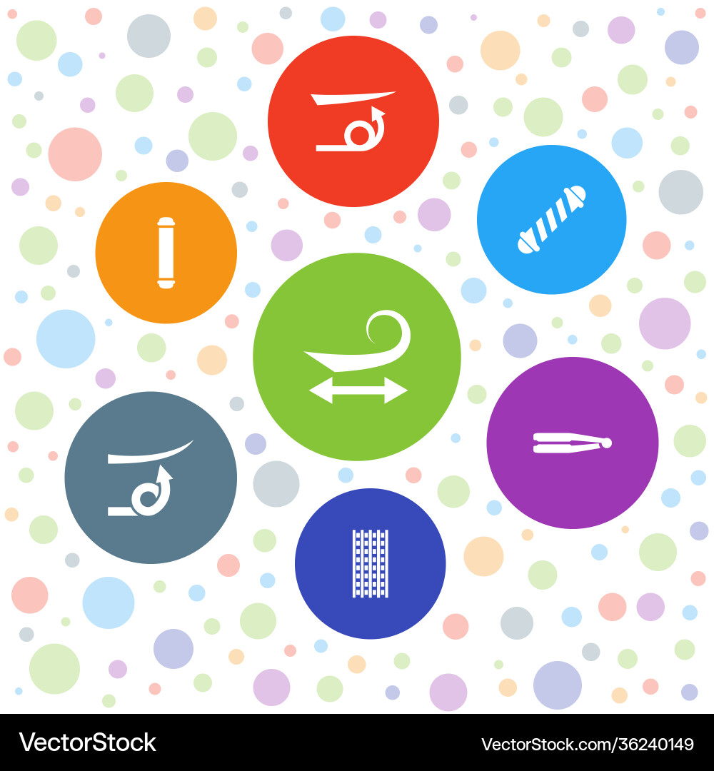 Curl icons Vector Image