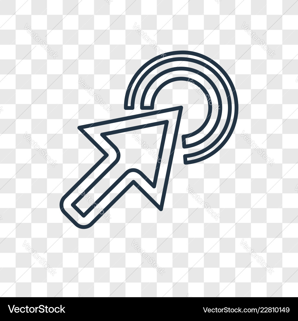 Cursor concept linear icon isolated Cursor concept linear icon isolated Vector Image