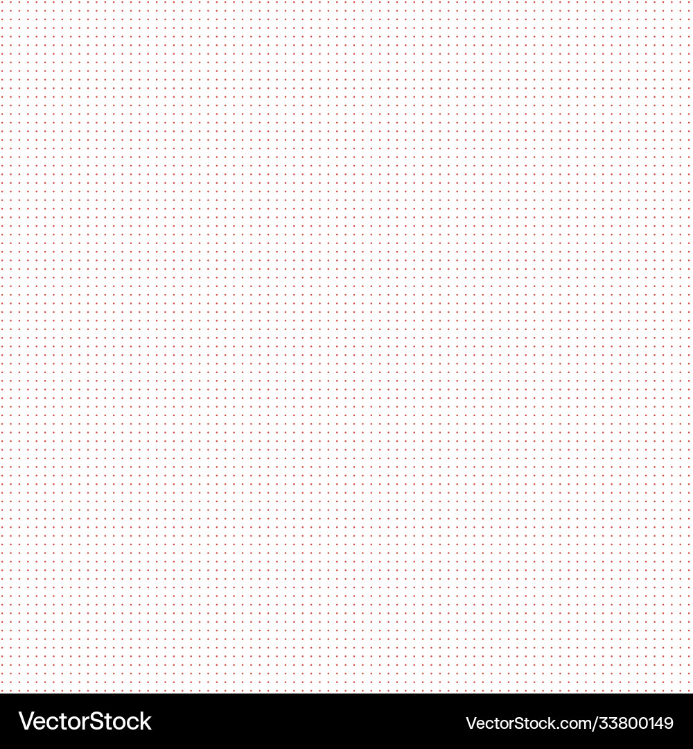 Dotted grid graph paper pattern red dots vector image