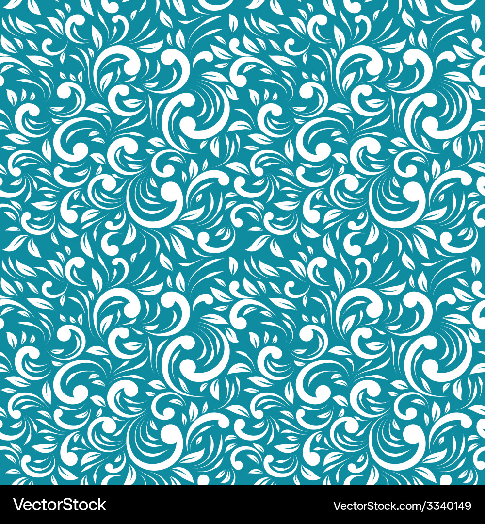 Floral Scroll Pattern vector image
