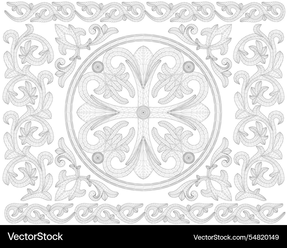 Polygonal frame of decorative rectangular Polygonal frame of decorative rectangular Vector Image