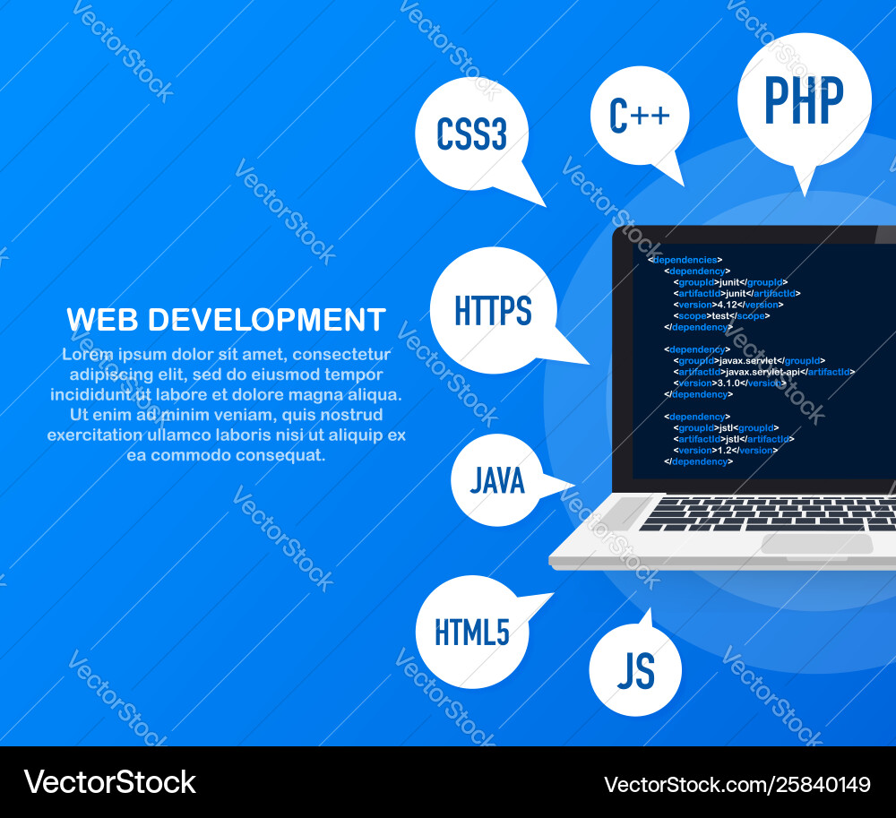 Programming web development concept code Programming web development concept code Vector Image