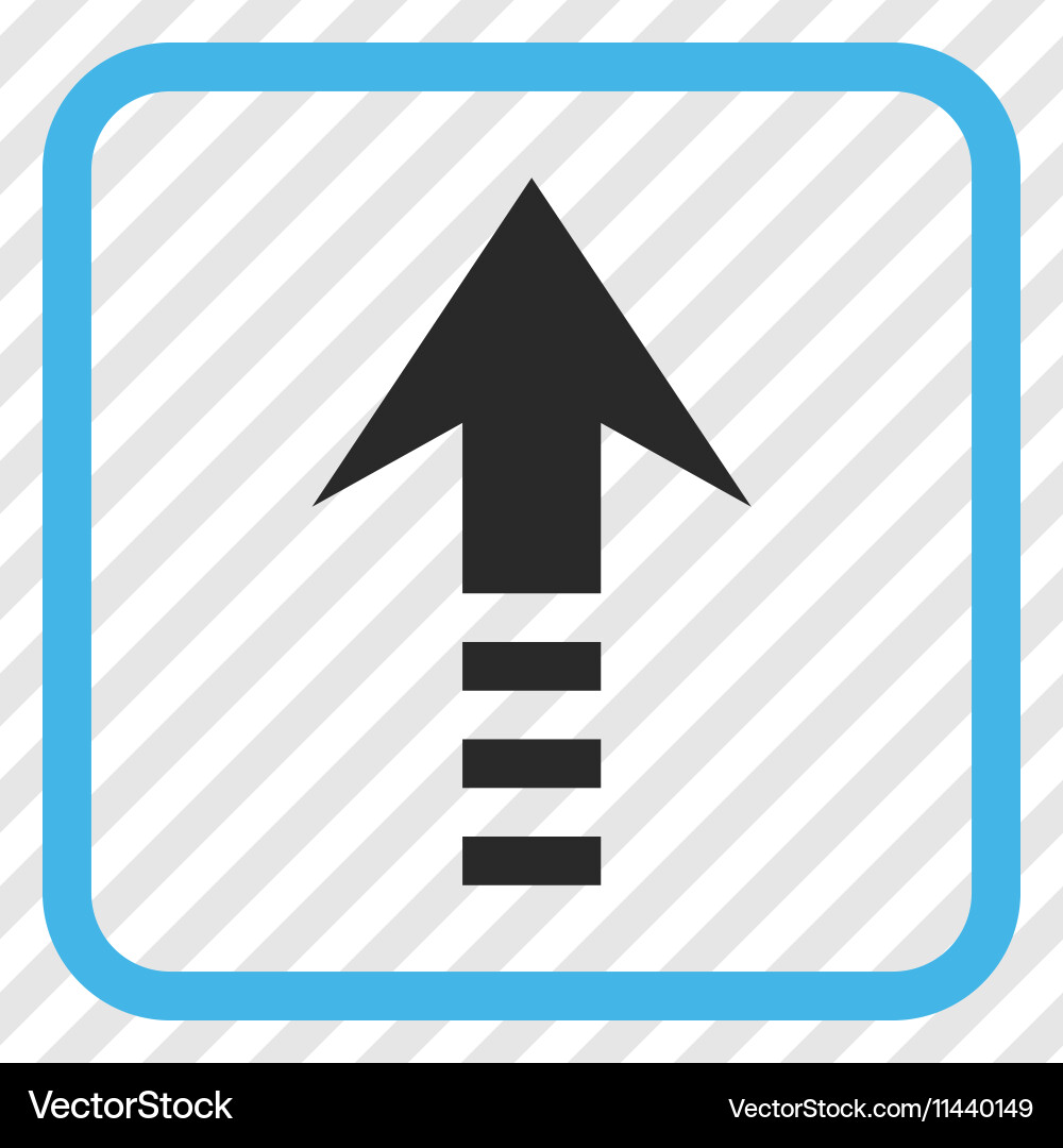 Send up icon in a frame Vector Image