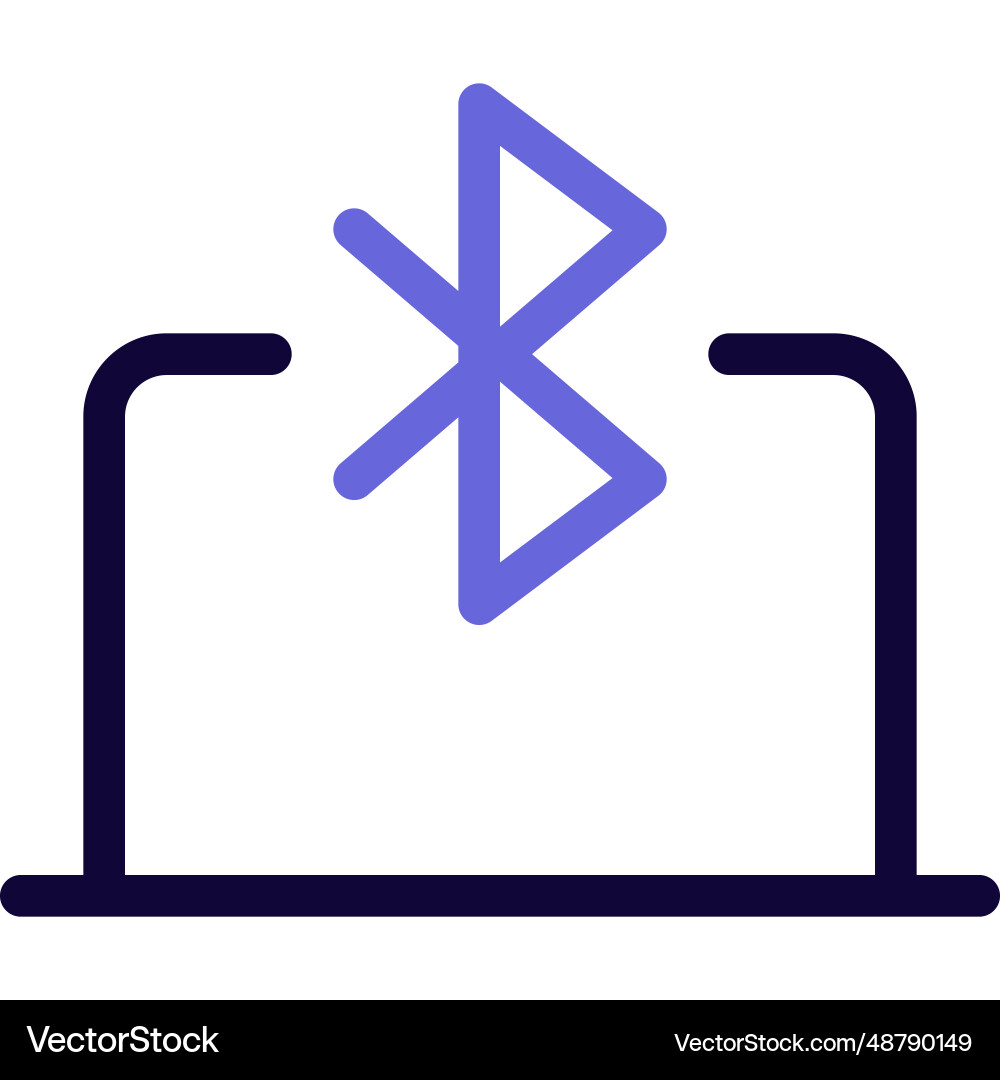 Sharing data via bluetooth to a laptop vector image