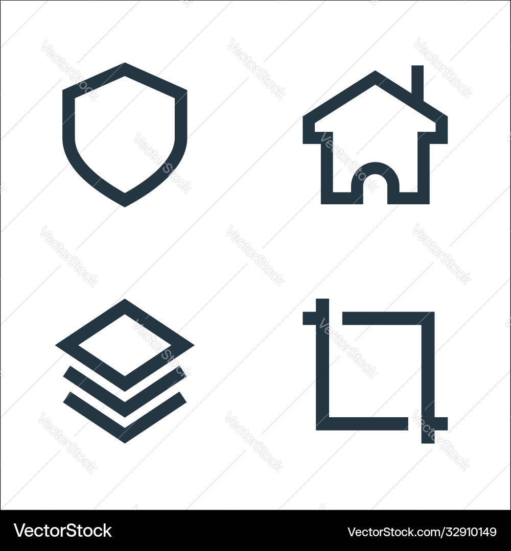User interface line icons linear set quality User interface line icons linear set quality vector image
