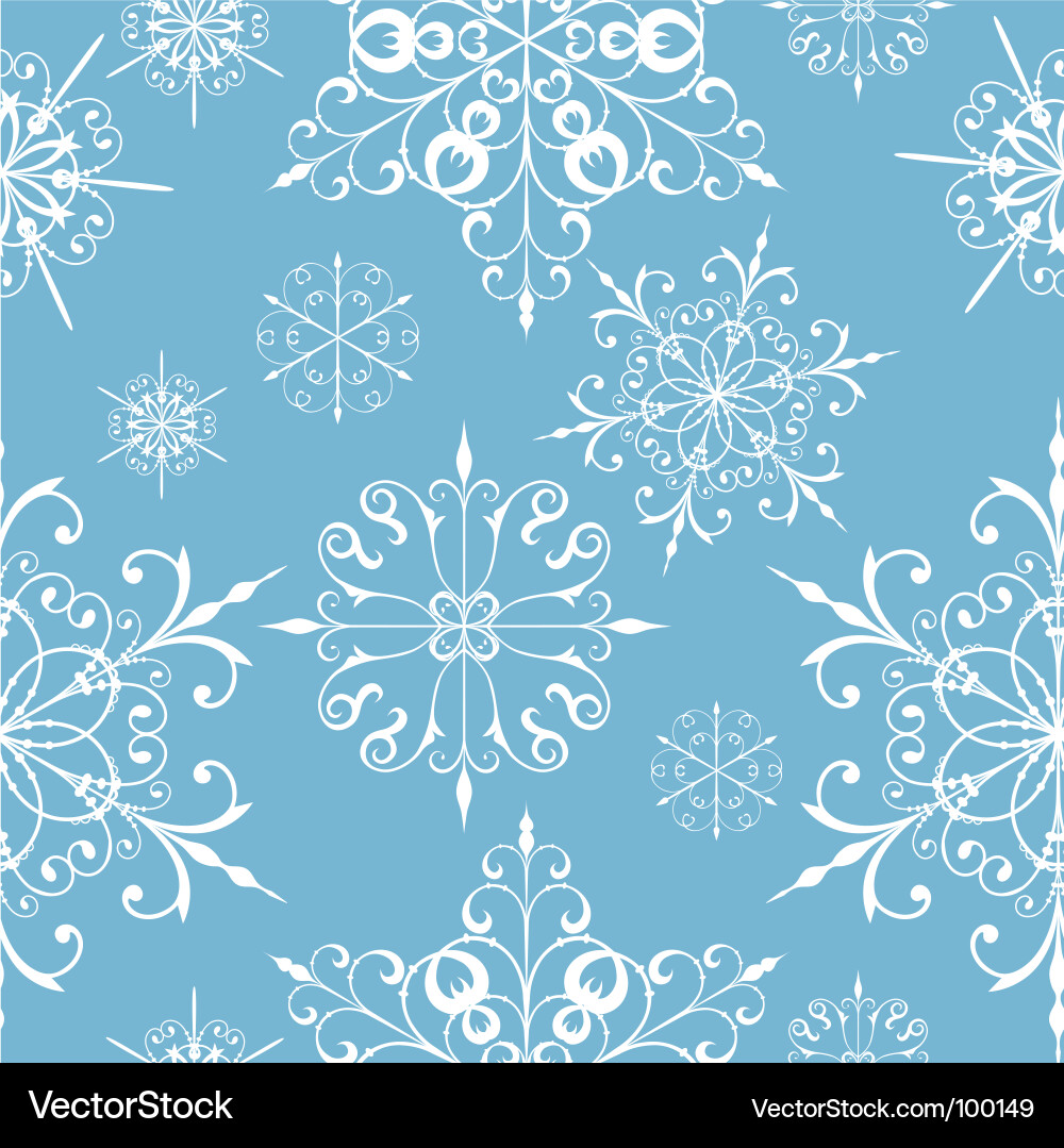 Winter Snowflake Pattern Vector Image