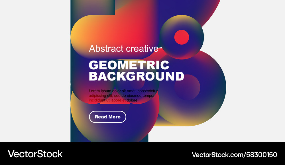 Abstract colorful shapes overlap white space text Vector Image