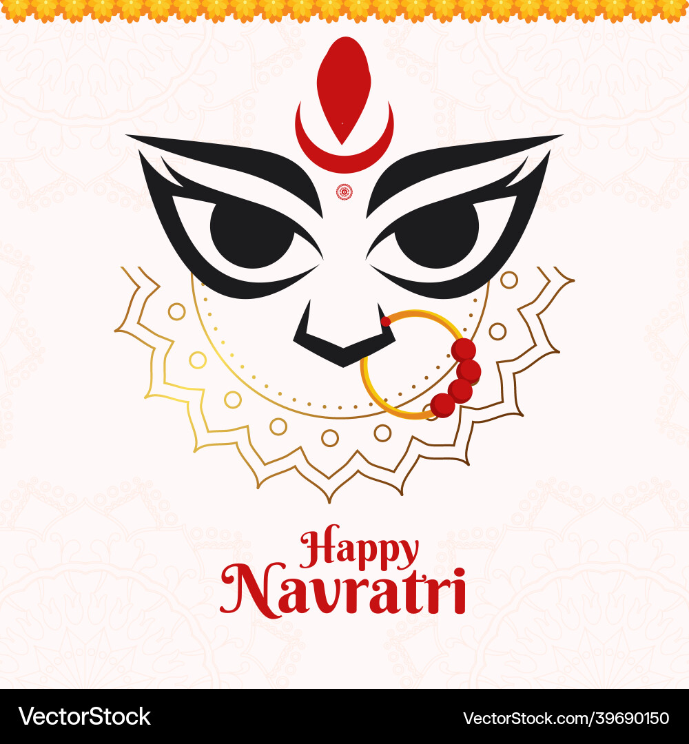 Banner design of happy navratri Banner design of happy navratri vector image